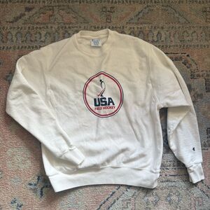 Vintage- Champion USA Field Hockey White crew neck sweatshirt